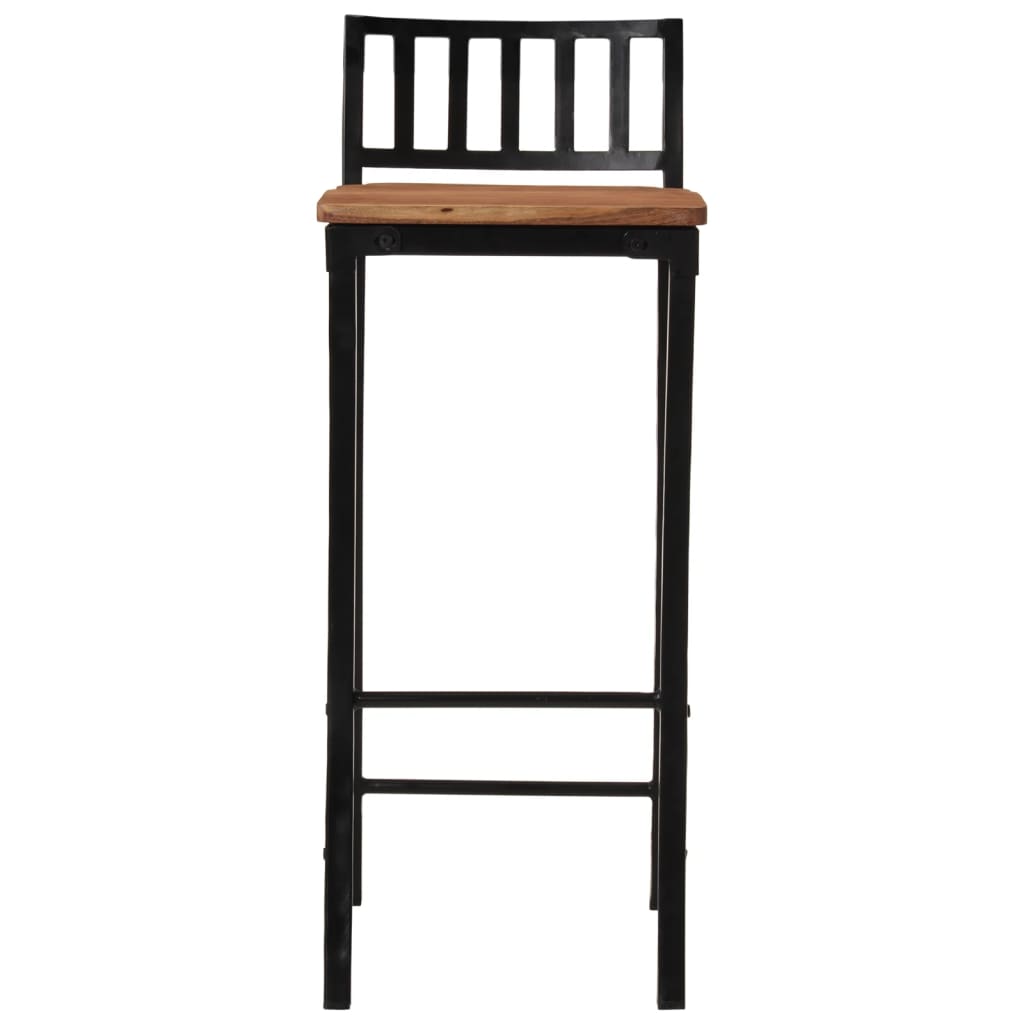 Chaises de bar lot de 4 bois d'acacia massif - XIOS