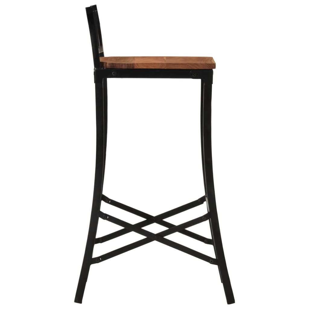 Chaises de bar lot de 4 bois d'acacia massif - XIOS