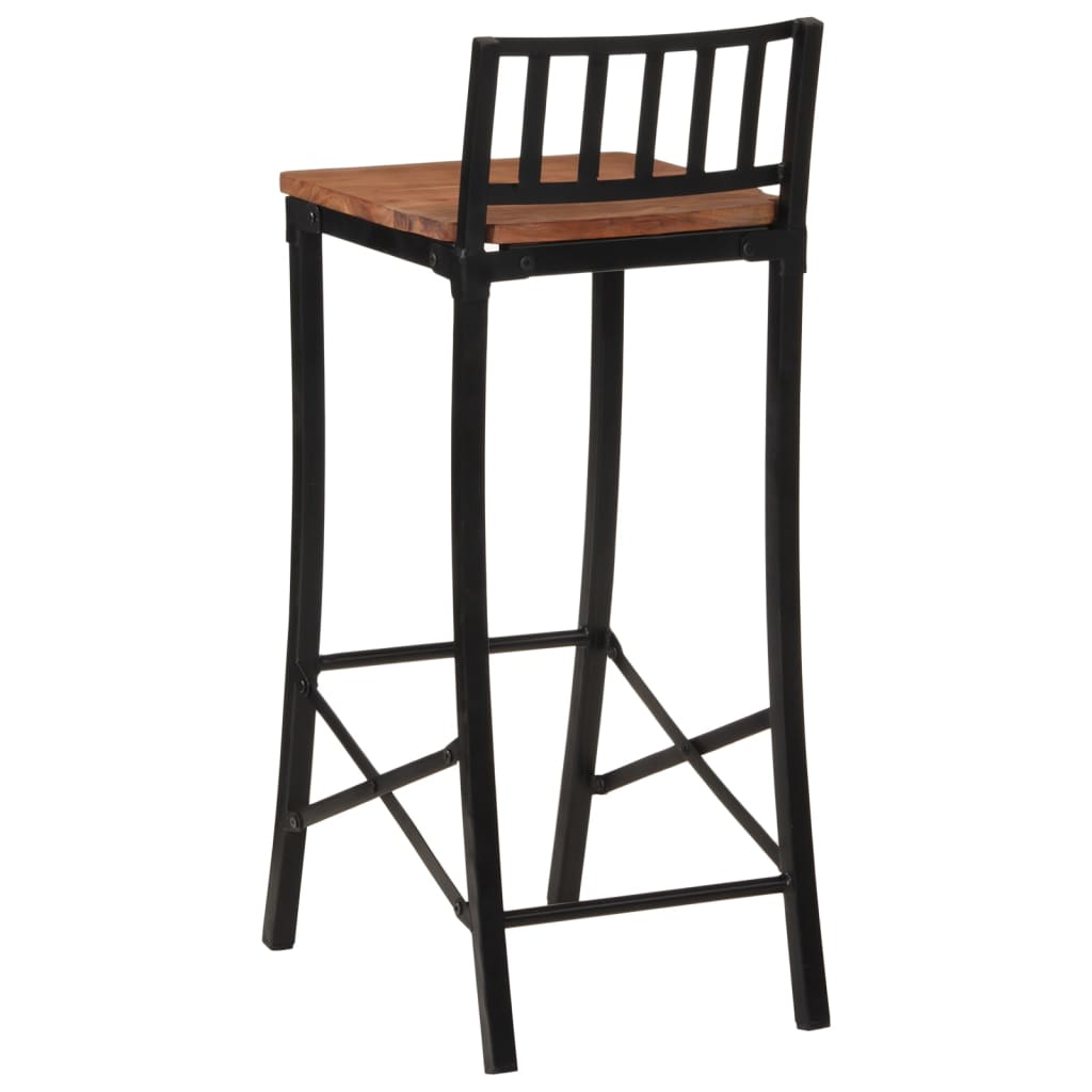 Chaises de bar lot de 4 bois d'acacia massif - XIOS
