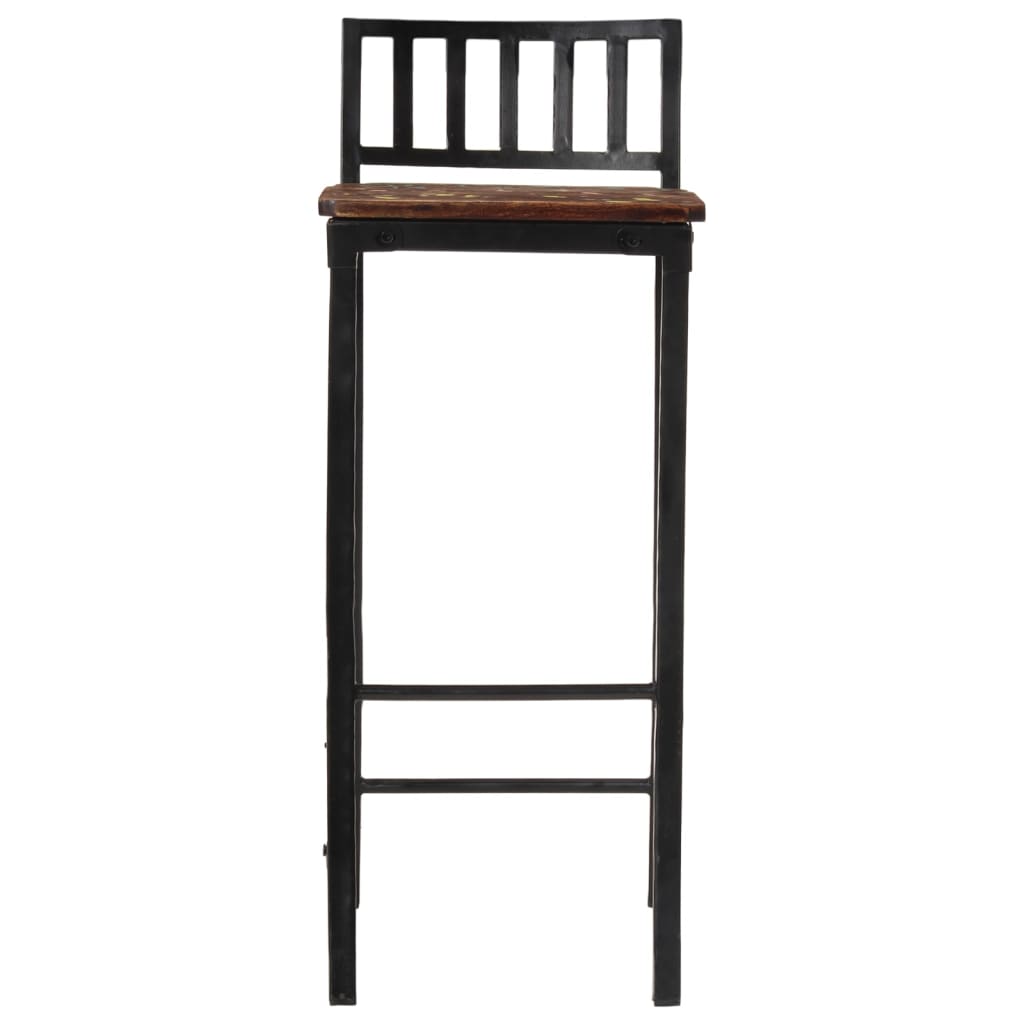 Chaises de bar lot de 4 bois de récupération massif - XIOS