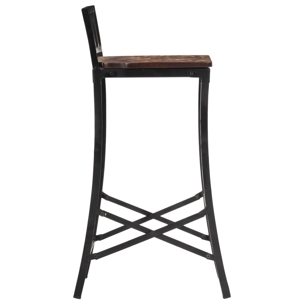 Chaises de bar lot de 4 bois de récupération massif - XIOS