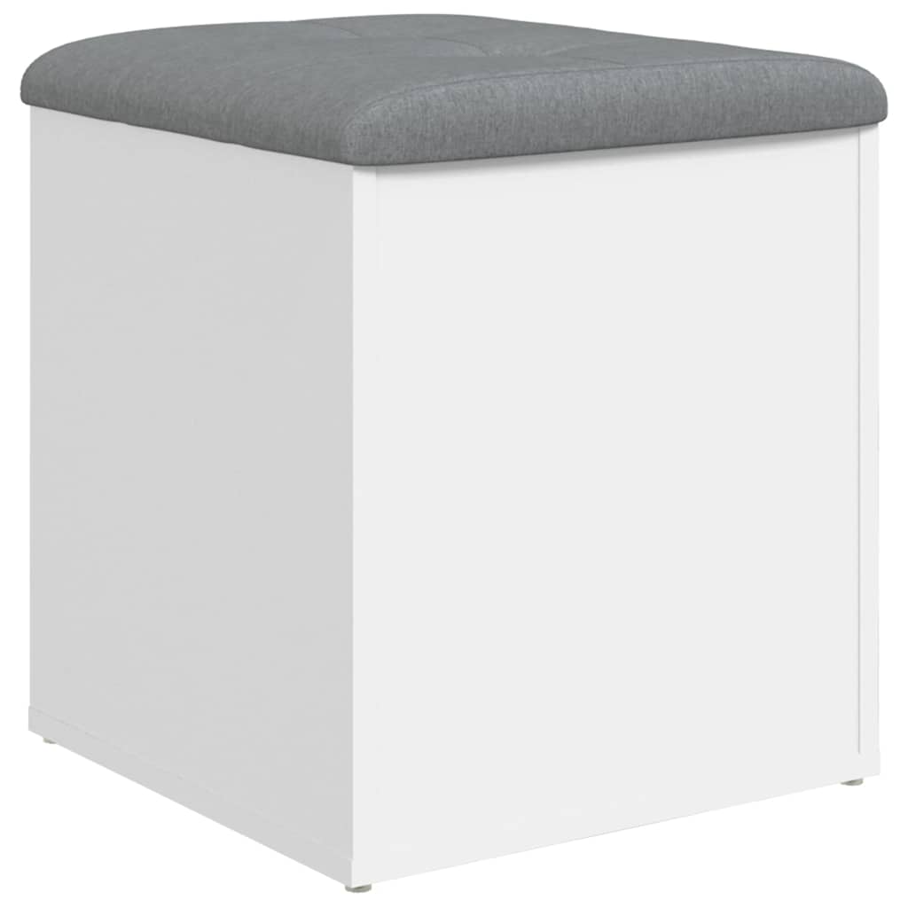 Banc de rangement Blanc 42x42x45 cm Bois d'ingénierie - XIOS