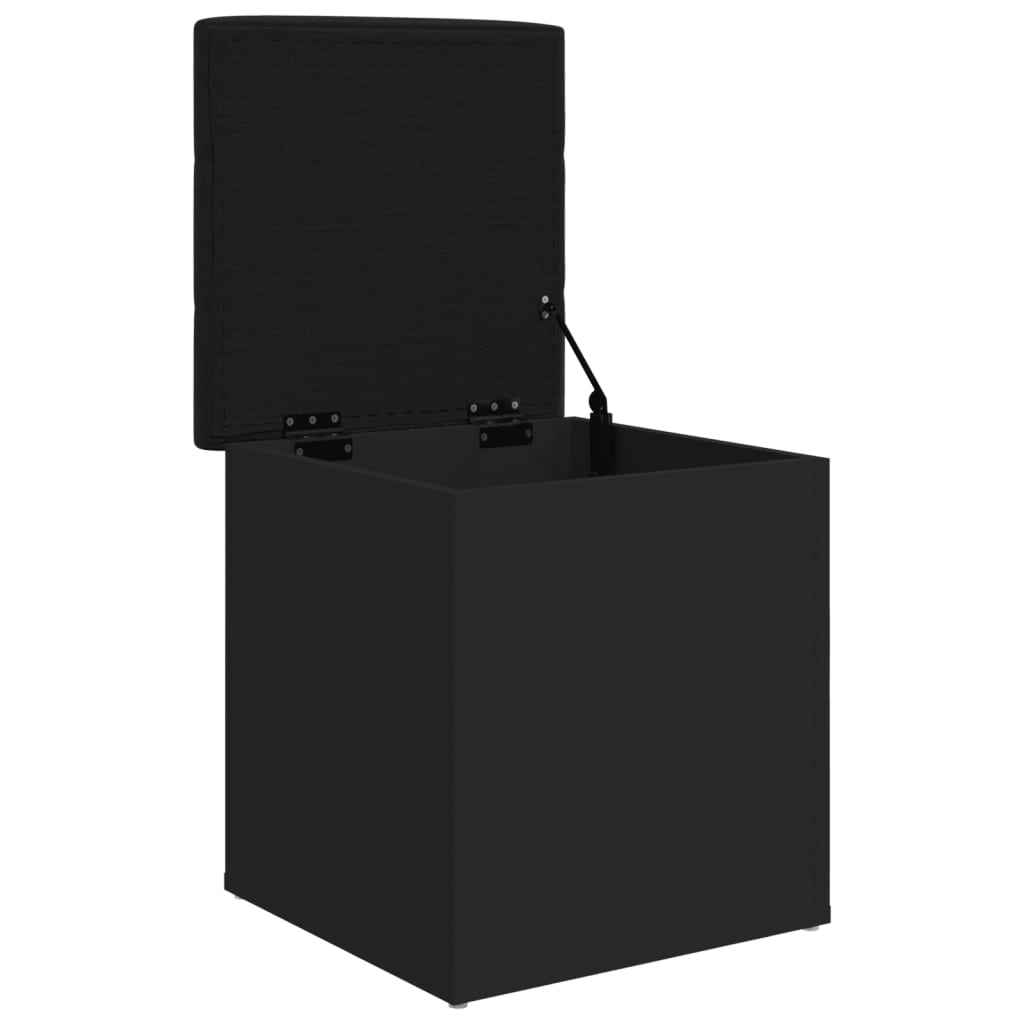 Banc de rangement noir 42x42x45 cm bois d'ingénierie - XIOS