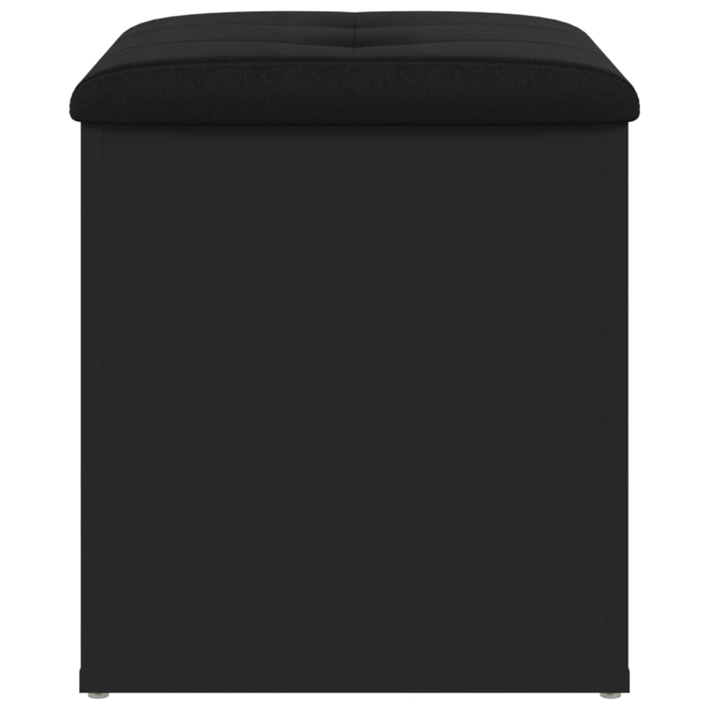 Banc de rangement noir 42x42x45 cm bois d'ingénierie - XIOS