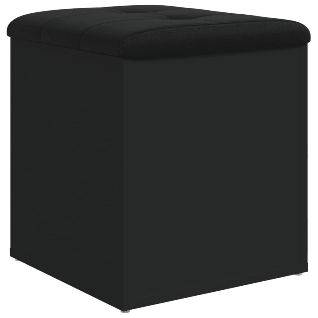 Banc de rangement noir 42x42x45 cm bois d'ingénierie - XIOS