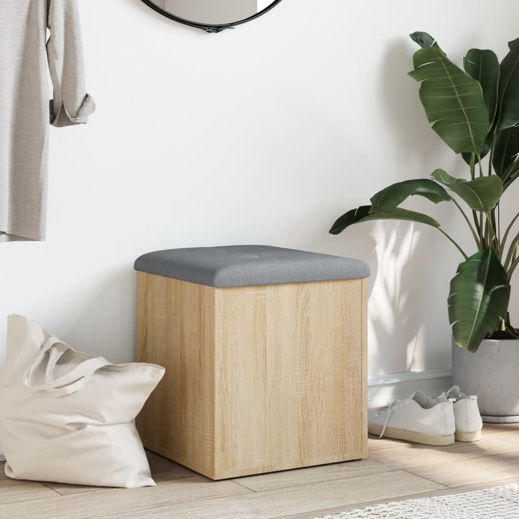 Banc de rangement Chêne Sonoma 42x42x45 cm Bois d'ingénierie - XIOS