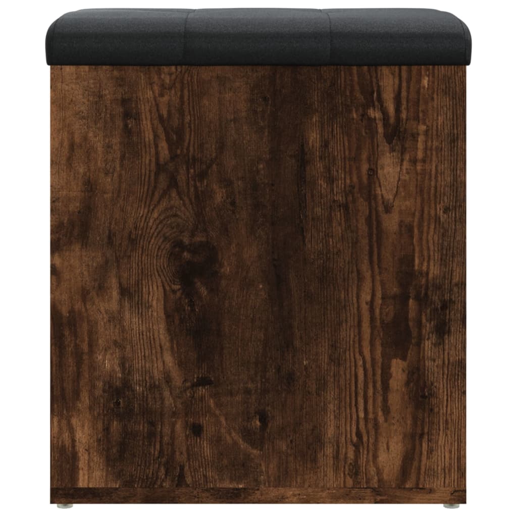 Banc de rangement chêne fumé 42x42x45 cm bois d'ingénierie - XIOS