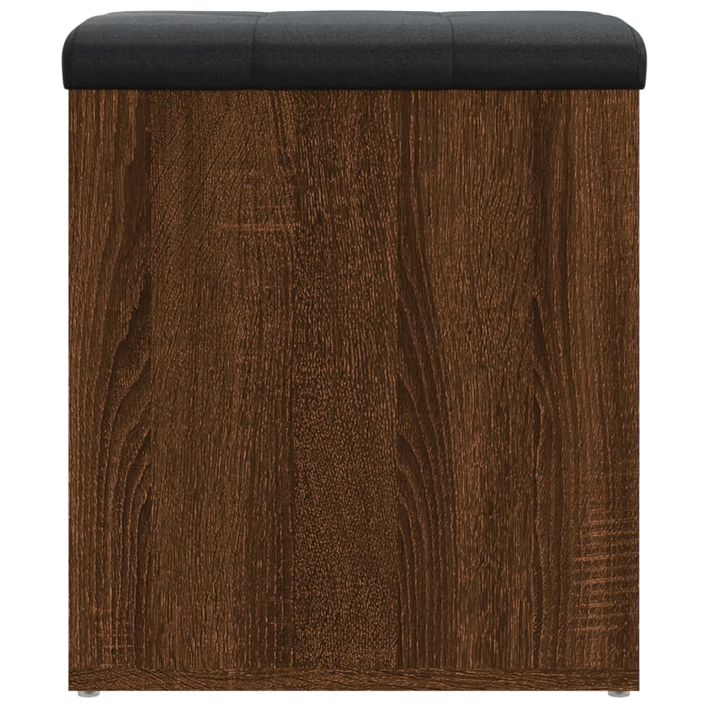 Banc de rangement chêne marron 42x42x45 cm bois d'ingénierie - XIOS