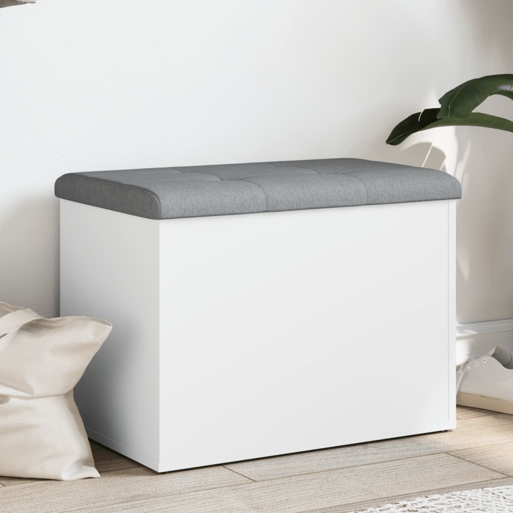 Banc de rangement Blanc 62x42x45 cm Bois d'ingénierie - XIOS