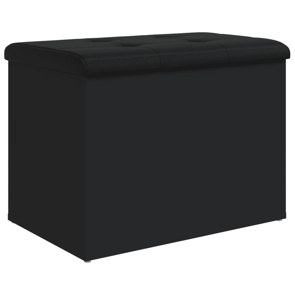 Banc de rangement noir 62x42x45 cm bois d'ingénierie - XIOS