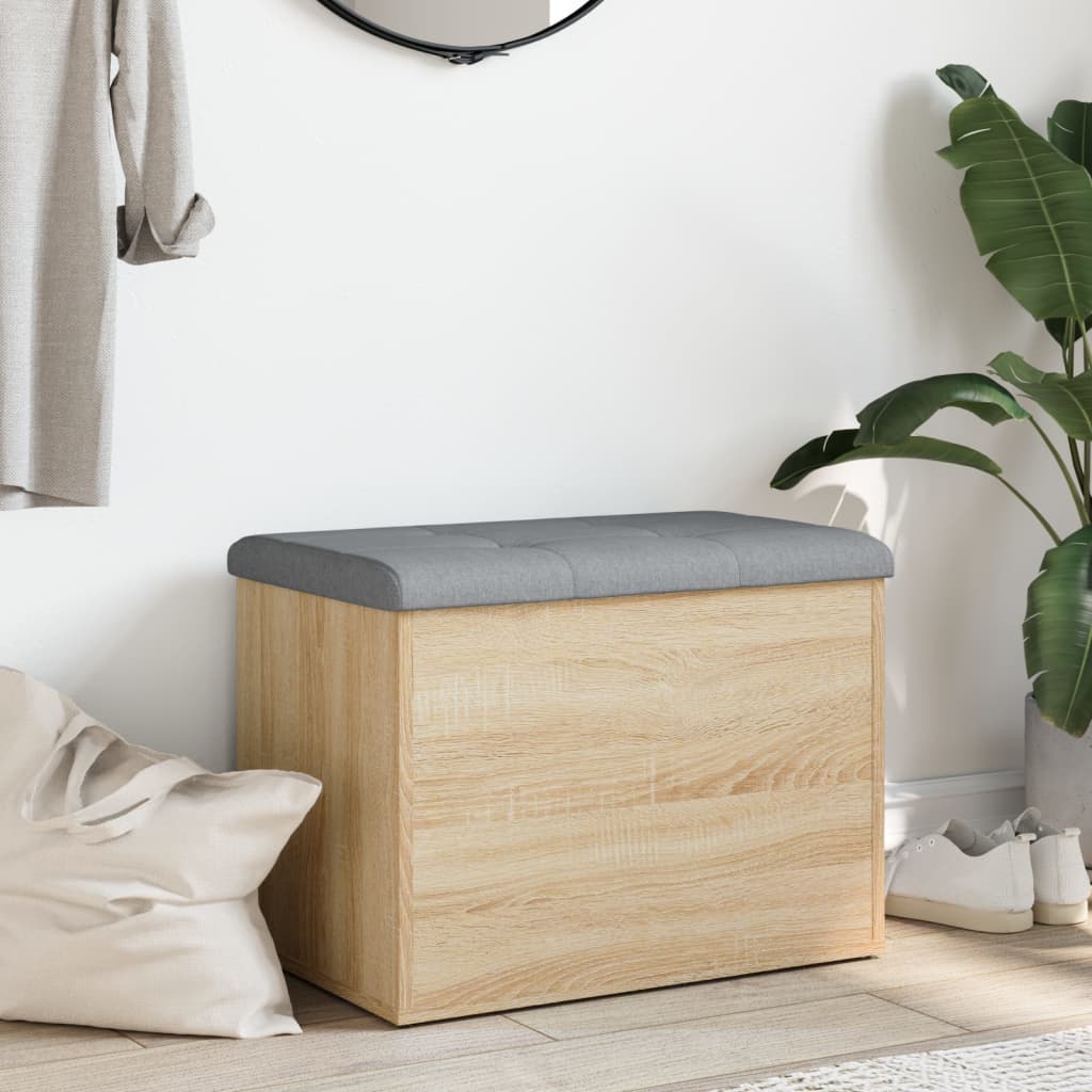 Banc de rangement chêne sonoma 62x42x45 cm bois d'ingénierie - XIOS