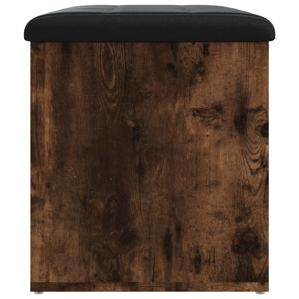 Banc de rangement chêne fumé 62x42x45 cm bois d'ingénierie - XIOS