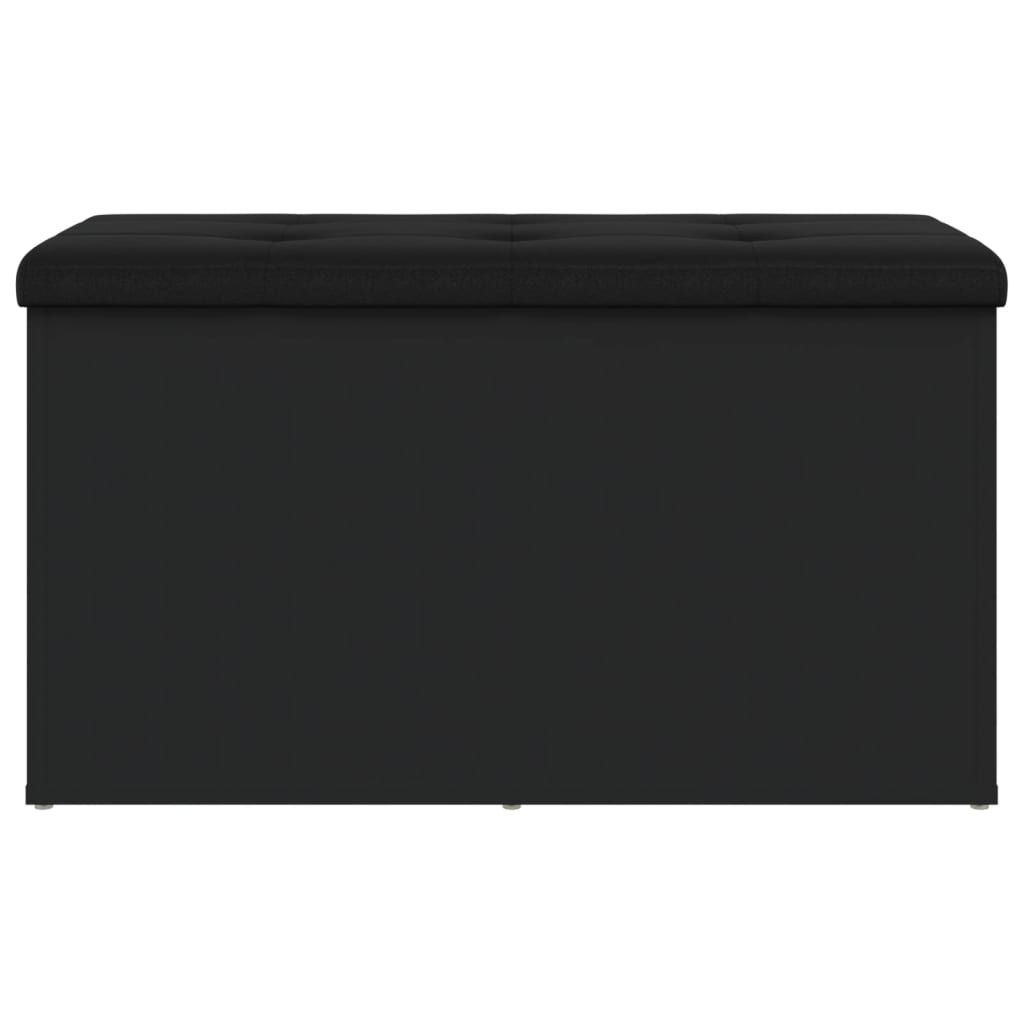 Banc de rangement noir 82x42x45 cm bois d'ingénierie - XIOS