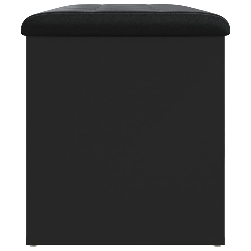 Banc de rangement noir 82x42x45 cm bois d'ingénierie - XIOS