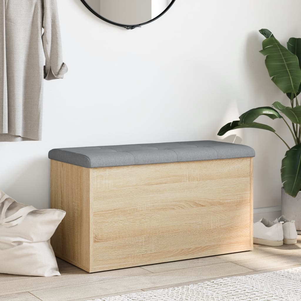Banc de rangement Chêne Sonoma 82x42x45 cm Bois d'ingénierie - XIOS