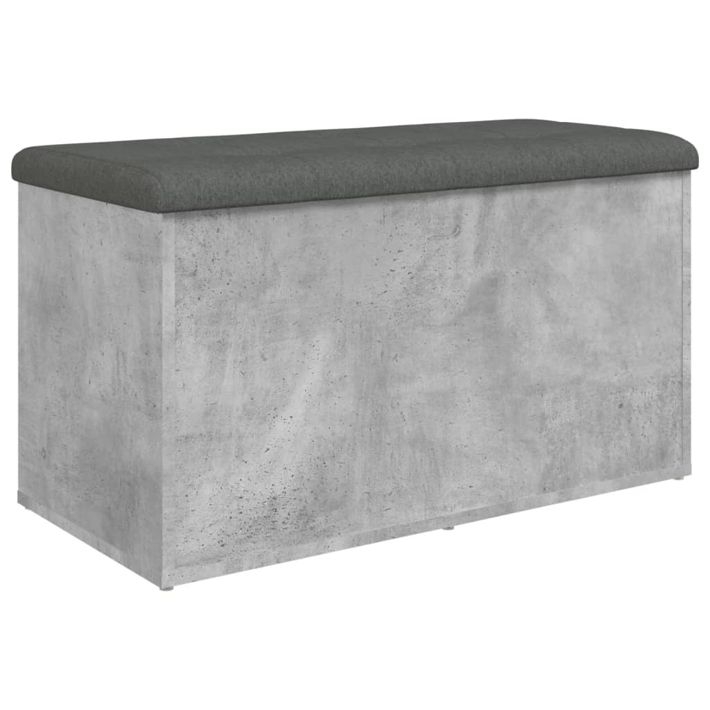 Banc de rangement gris béton 82x42x45 cm bois d'ingénierie - XIOS