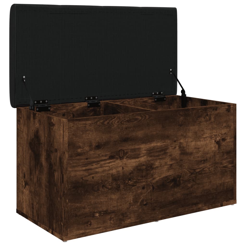Banc de rangement chêne fumé 82x42x45 cm Bois d'ingénierie - XIOS