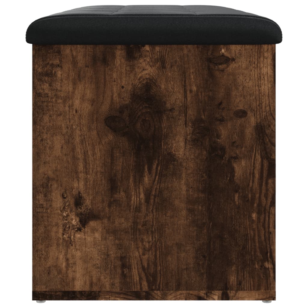 Banc de rangement chêne fumé 82x42x45 cm Bois d'ingénierie - XIOS