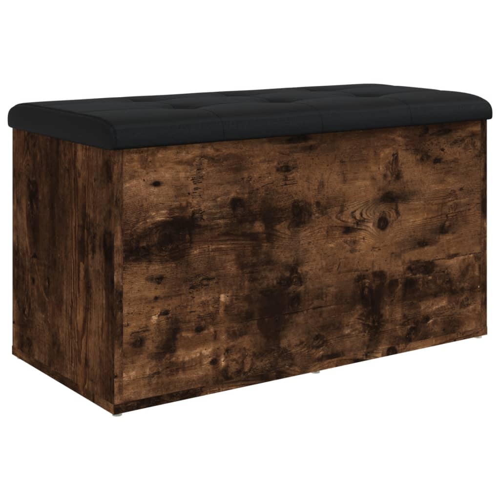 Banc de rangement chêne fumé 82x42x45 cm Bois d'ingénierie - XIOS