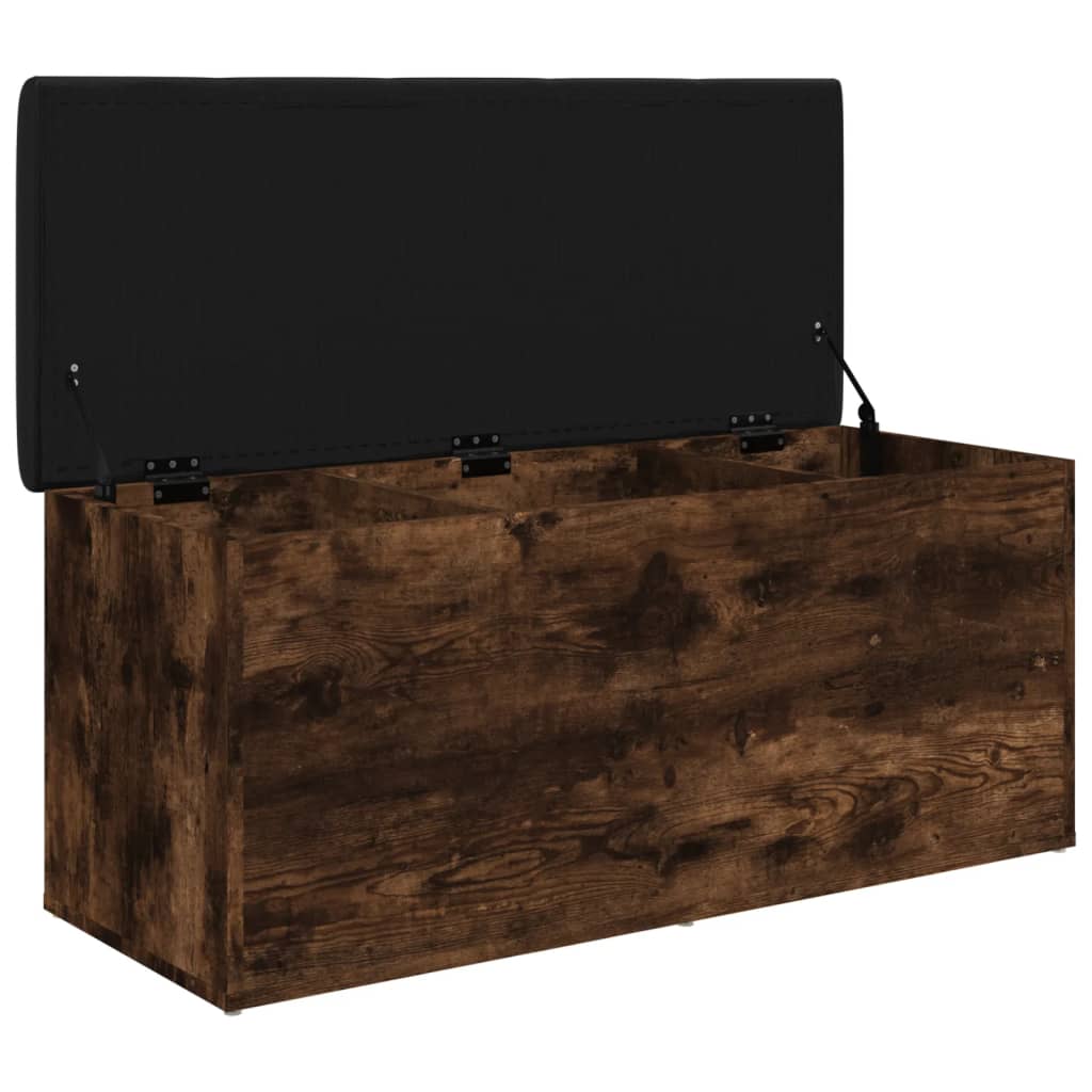 Banc de rangement chêne fumé 102x42x45 cm bois d'ingénierie - XIOS