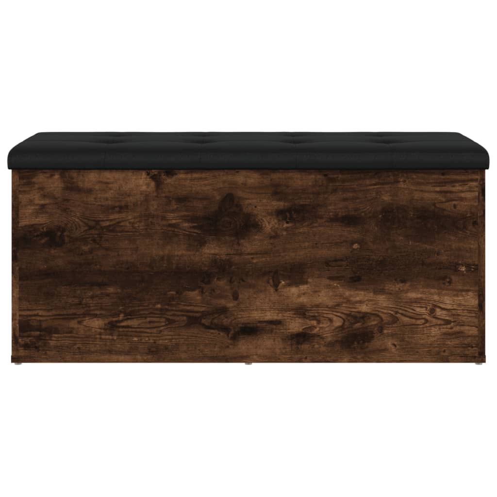 Banc de rangement chêne fumé 102x42x45 cm bois d'ingénierie - XIOS