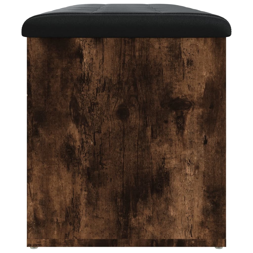 Banc de rangement chêne fumé 102x42x45 cm bois d'ingénierie - XIOS