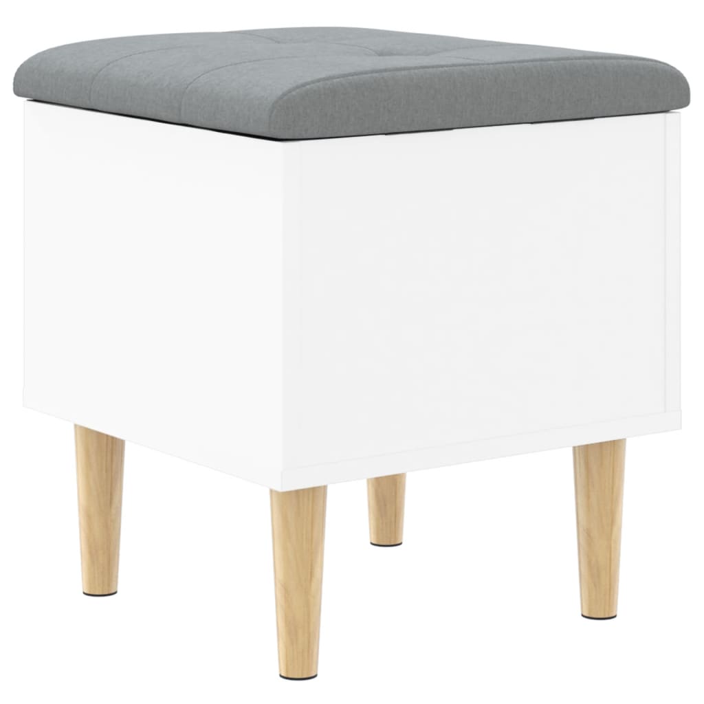 Banc de rangement blanc 42x42x46 cm bois d'ingénierie - XIOS