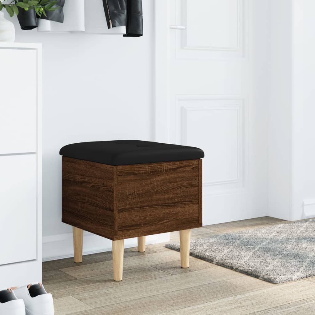 Banc de rangement chêne marron 42x42x46 cm bois d'ingénierie - XIOS