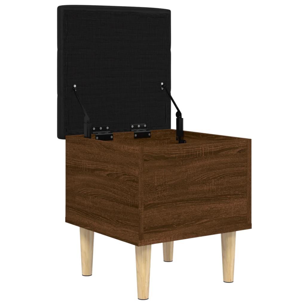 Banc de rangement chêne marron 42x42x46 cm bois d'ingénierie - XIOS