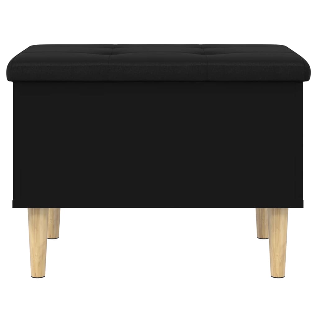 Banc de rangement noir 62x42x46 cm bois d'ingénierie - XIOS