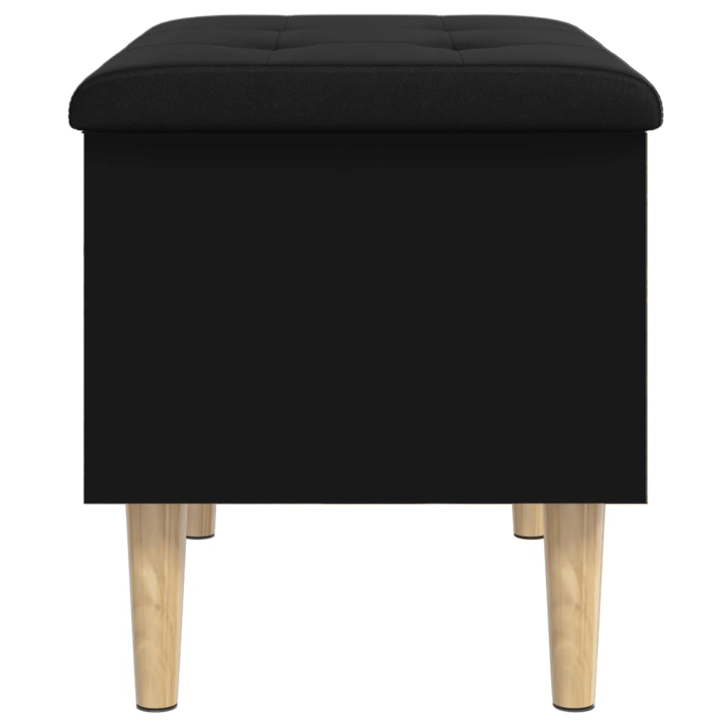 Banc de rangement noir 62x42x46 cm bois d'ingénierie - XIOS