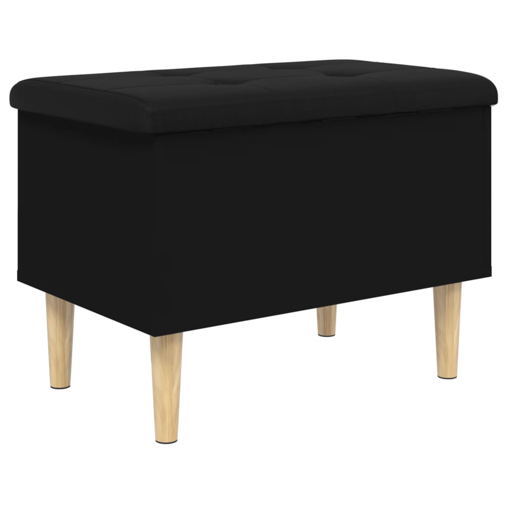 Banc de rangement noir 62x42x46 cm bois d'ingénierie - XIOS