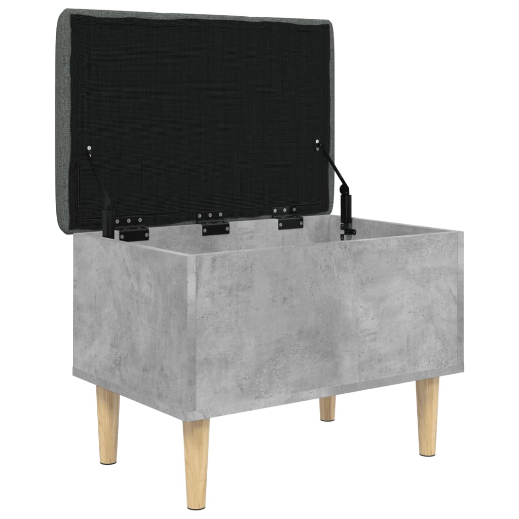 Banc de rangement gris béton 62x42x46 cm bois d'ingénierie - XIOS