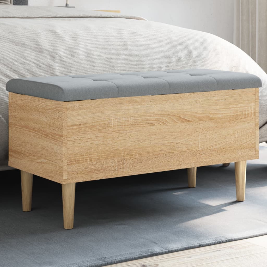 Banc de rangement chêne sonoma 82x42x46 cm bois d'ingénierie - XIOS