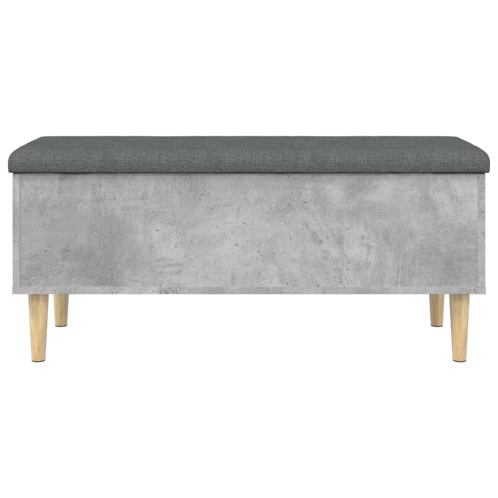 Banc de rangement gris béton 102x42x46 cm bois d'ingénierie - XIOS