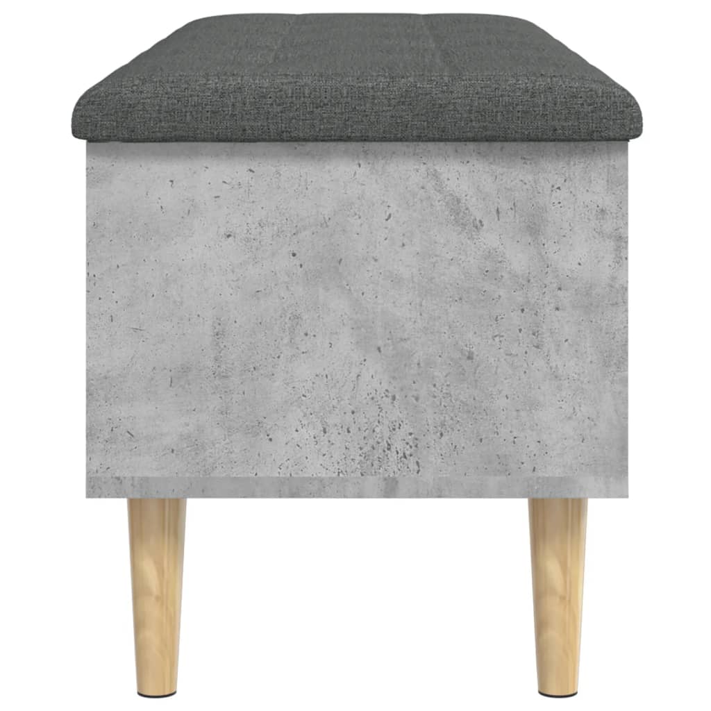 Banc de rangement gris béton 102x42x46 cm bois d'ingénierie - XIOS