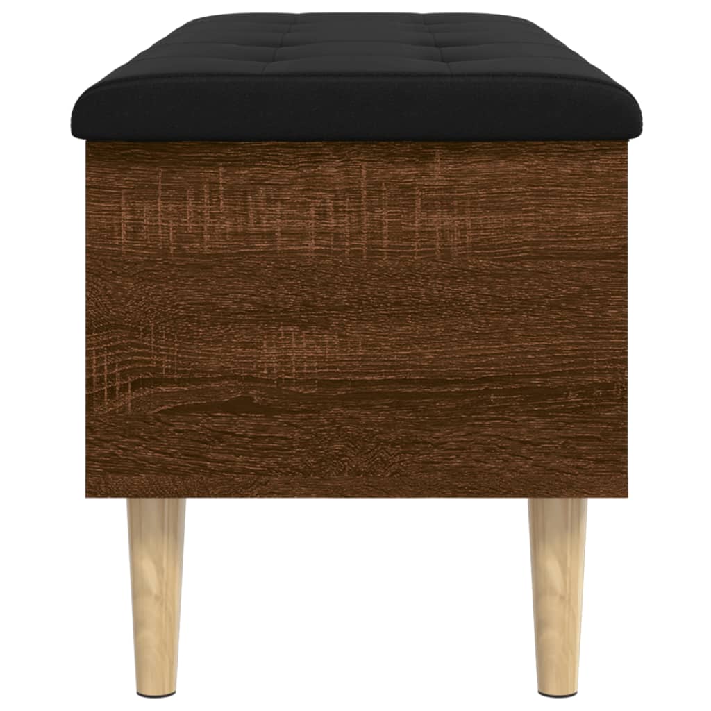 Banc de rangement chêne marron 102x42x46 cm bois d'ingénierie - XIOS