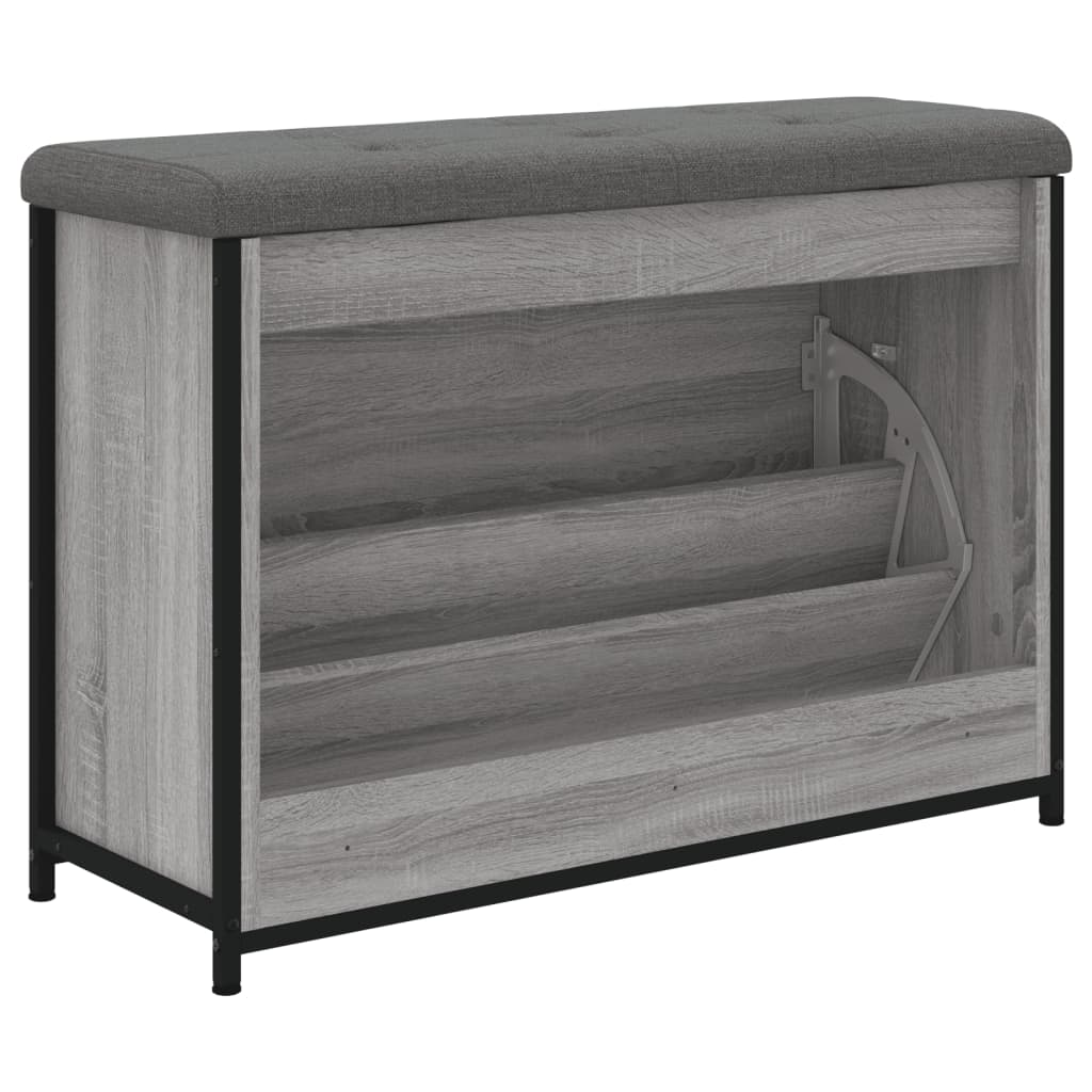 Banc à chaussures tiroir rabattable chêne sonoma 82x32x56 cm - XIOS