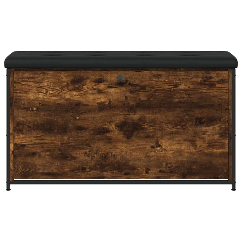 Banc à chaussures tiroir rabattable chêne fumé 102x32x56 cm - XIOS