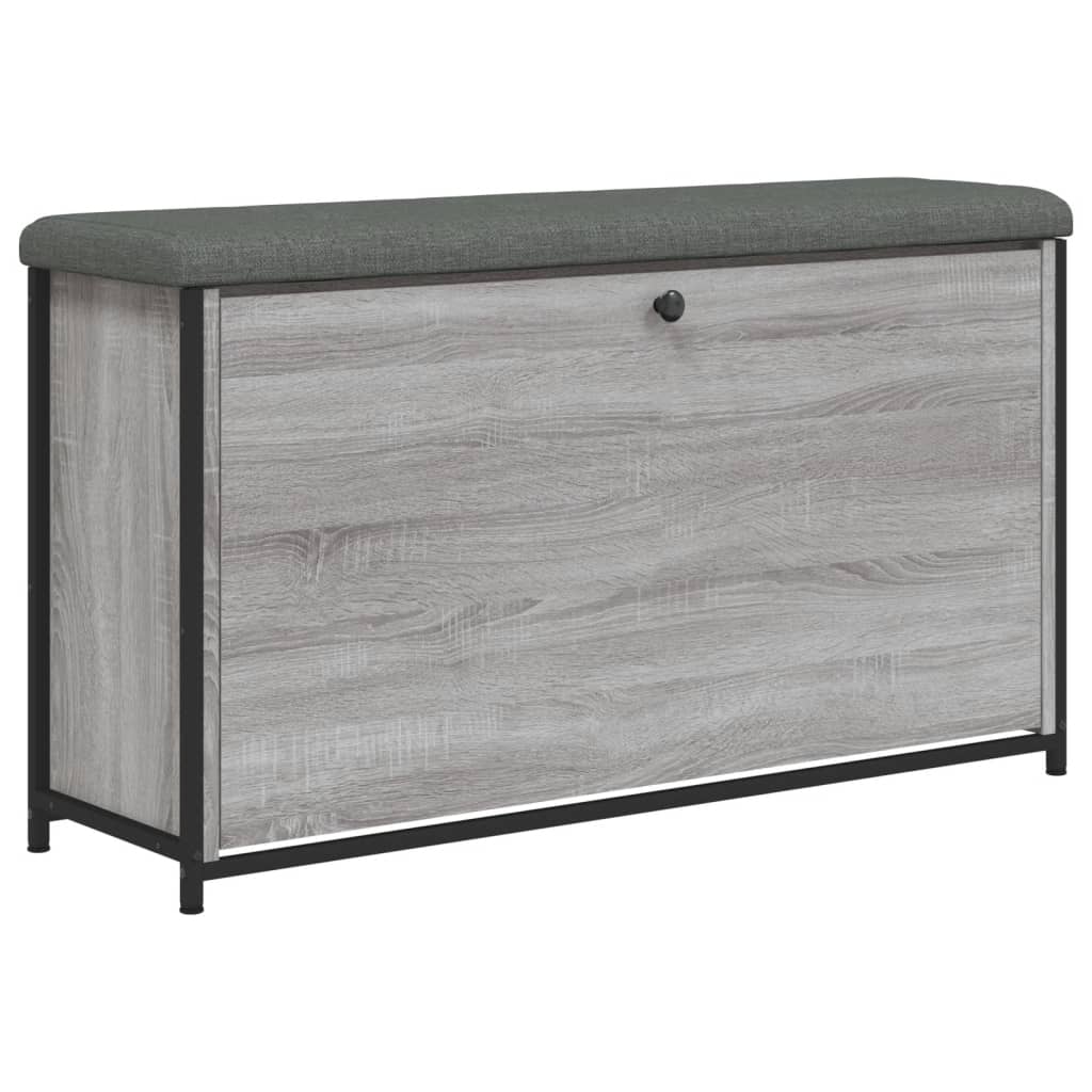 Banc à chaussures tiroir rabattable sonoma gris 102x32x56 cm - XIOS