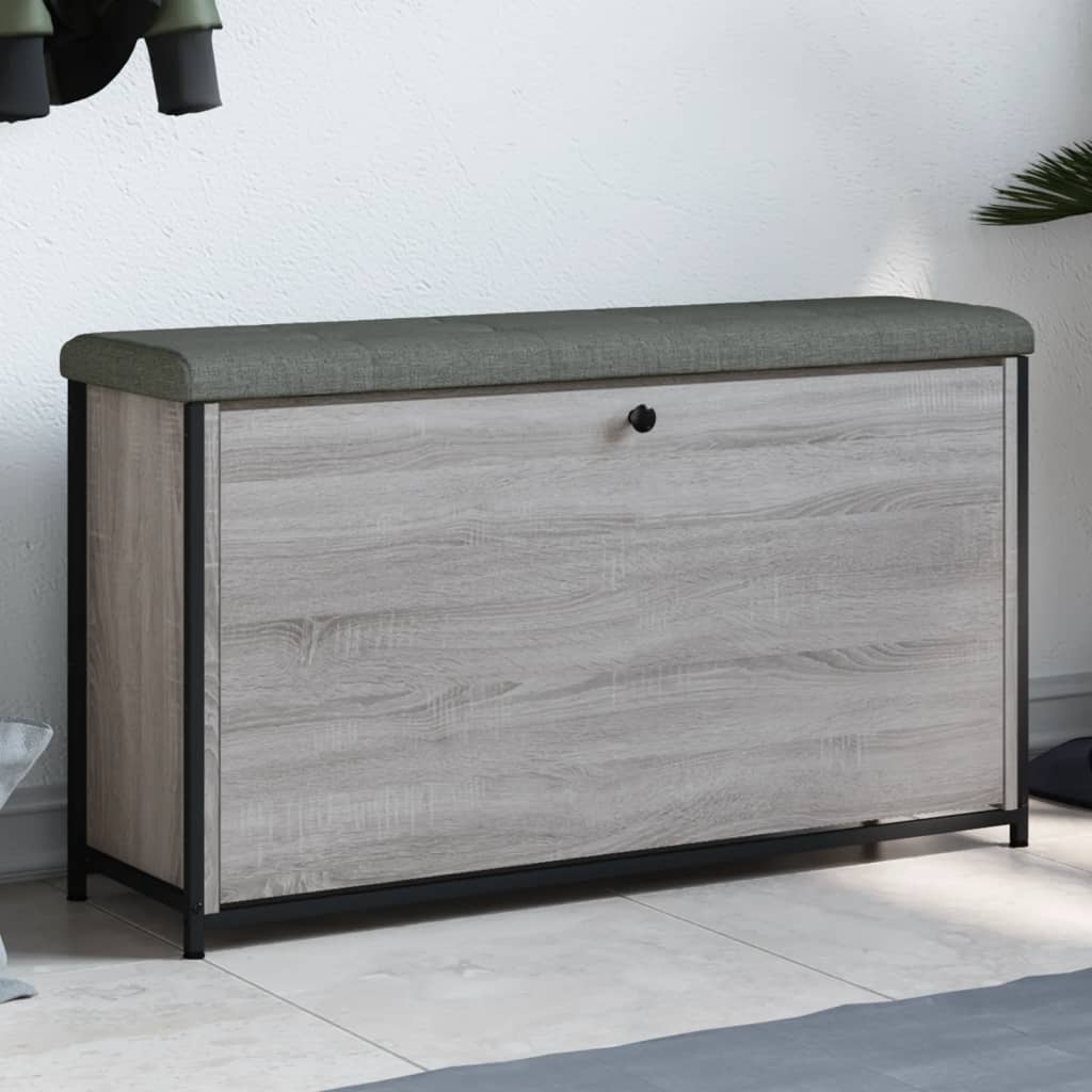 Banc à chaussures tiroir rabattable sonoma gris 102x32x56 cm - XIOS