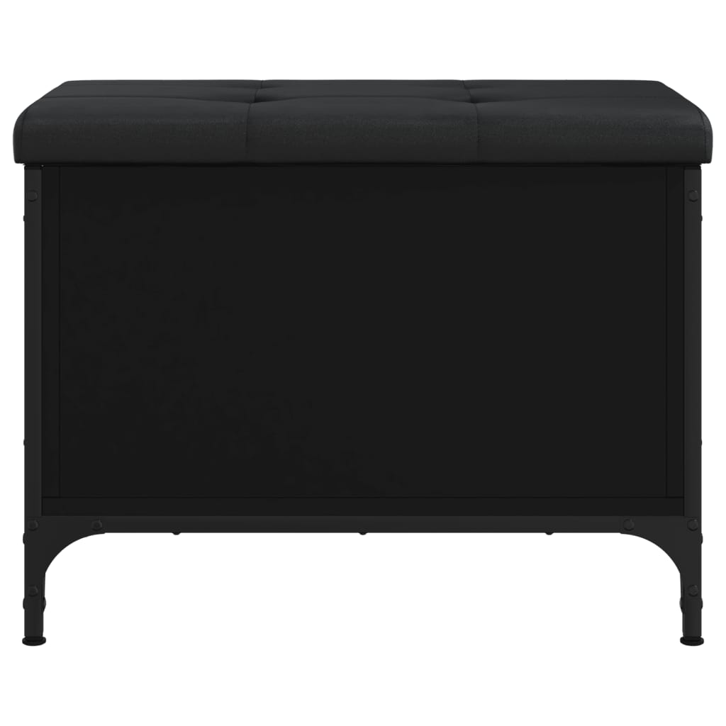 Banc de rangement noir 62x42x45 cm bois d'ingénierie - XIOS