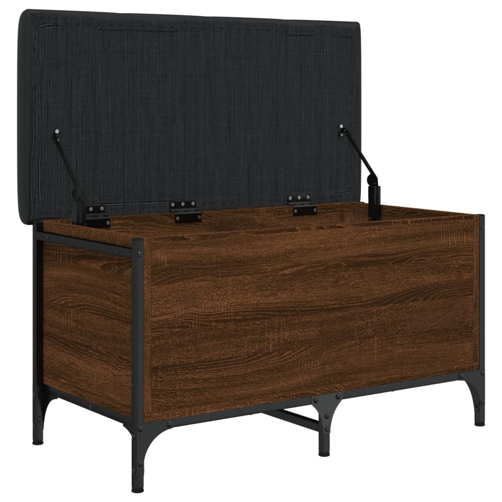 Banc de rangement chêne marron 82x42x45 cm Bois d'ingénierie - XIOS