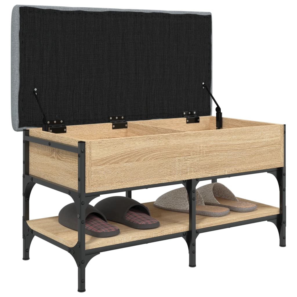 Banc à chaussures chêne sonoma 82x42x45 cm bois d'ingénierie - XIOS