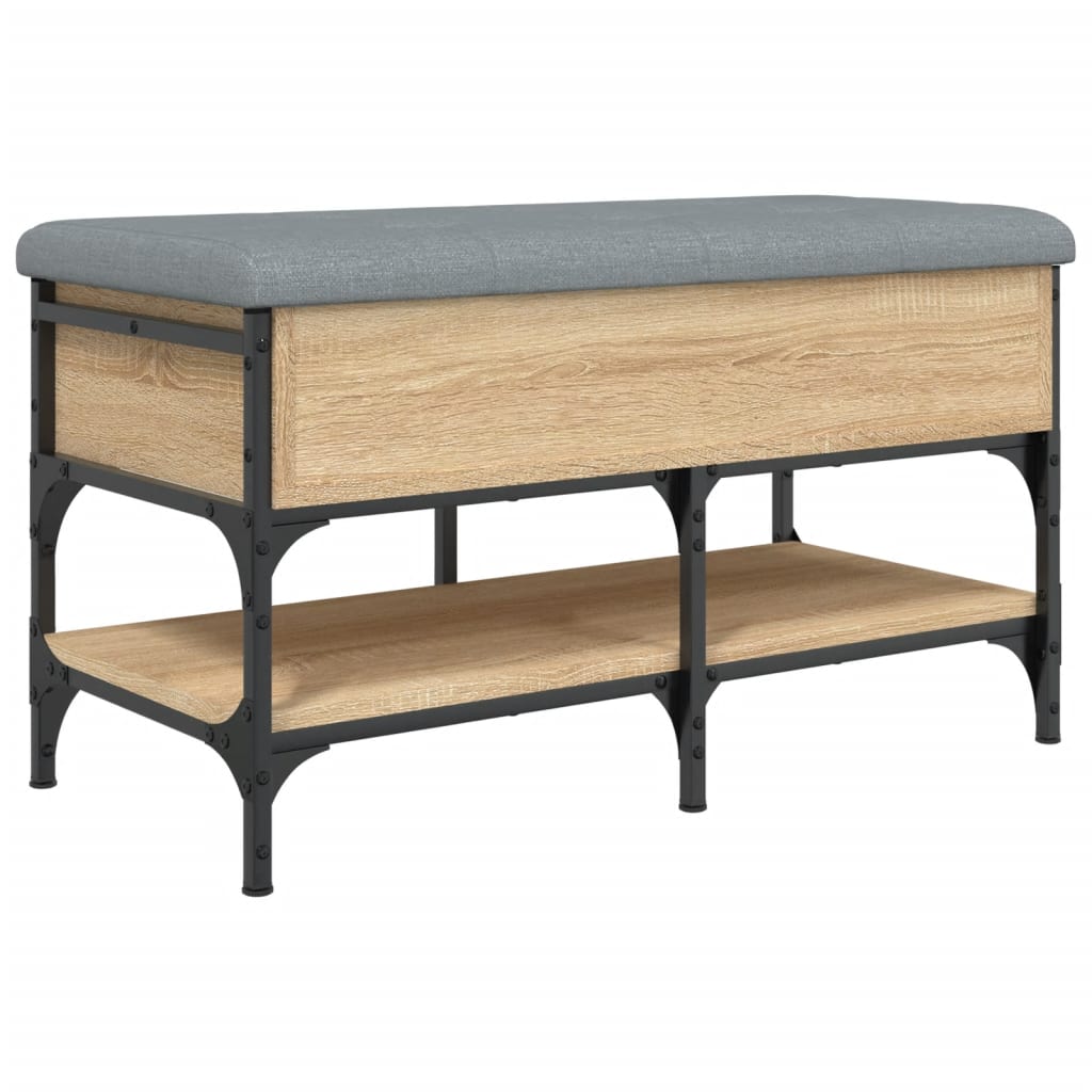 Banc à chaussures chêne sonoma 82x42x45 cm bois d'ingénierie - XIOS