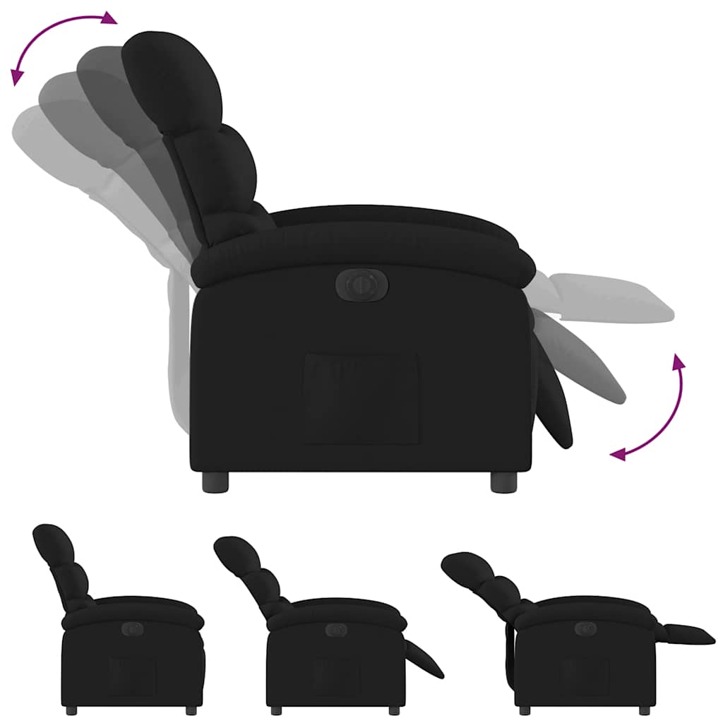 Fauteuil inclinable électrique Noir Tissu - XIOS