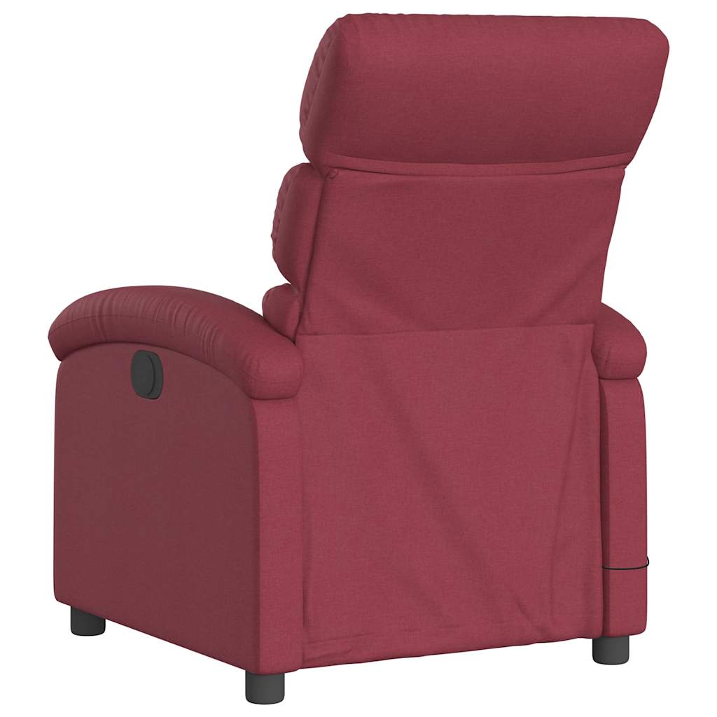 Fauteuil de massage inclinable électrique Rouge bordeaux Tissu - XIOS