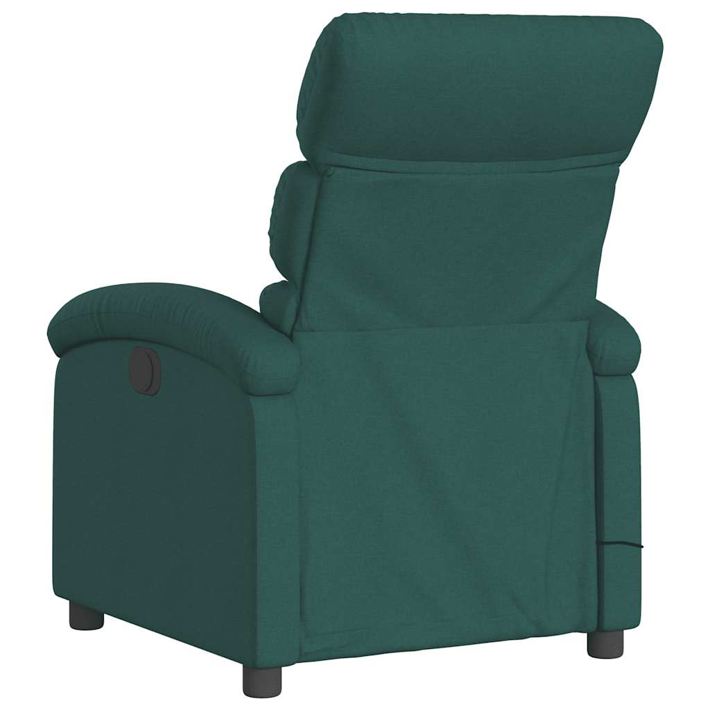 Fauteuil de massage inclinable électrique Vert foncé Tissu - XIOS