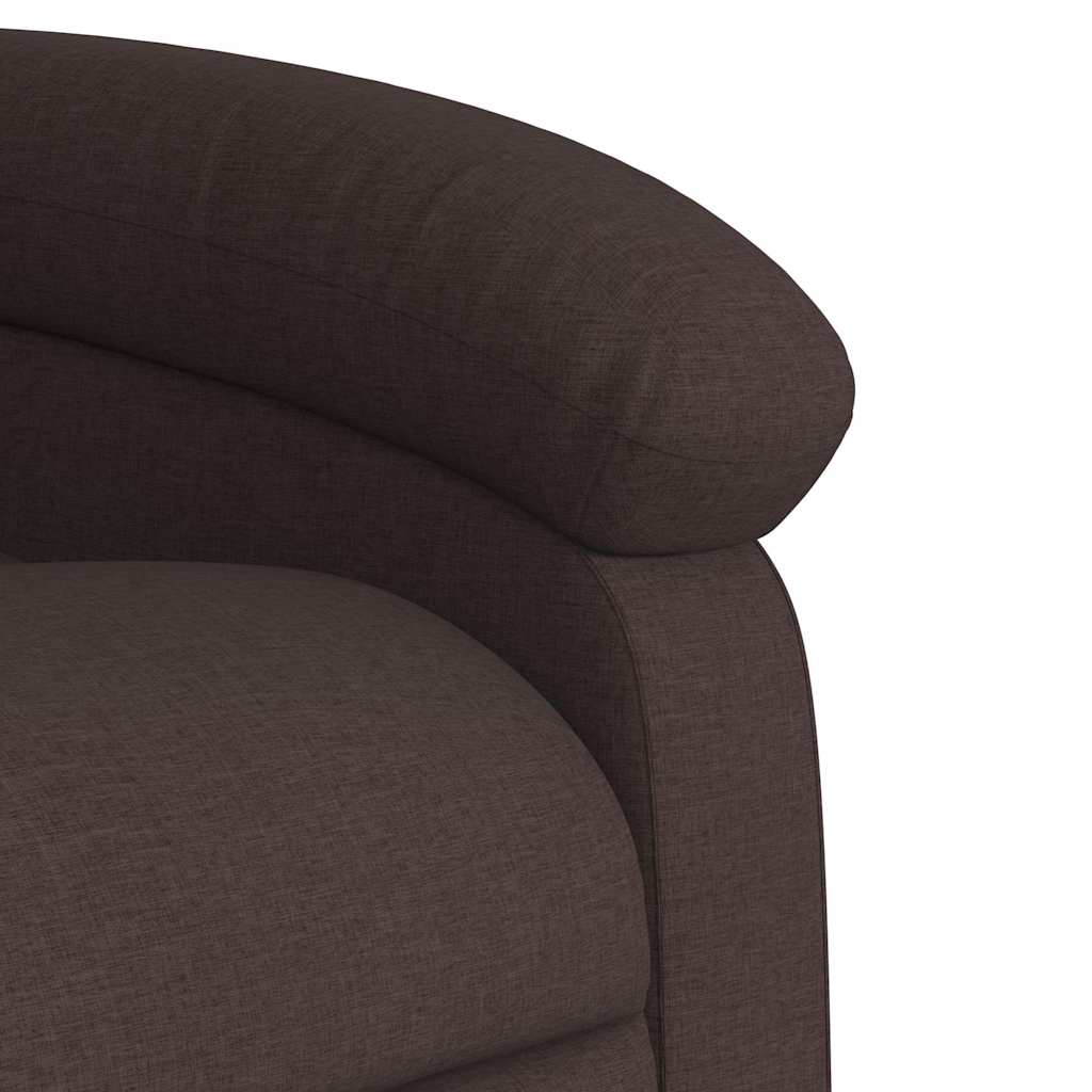 Fauteuil inclinable marron foncé tissu - XIOS