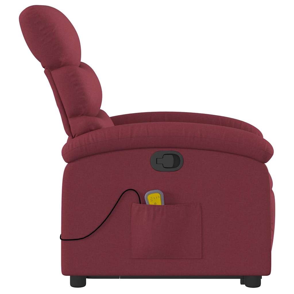 Fauteuil inclinable de massage Rouge bordeaux Tissu - XIOS
